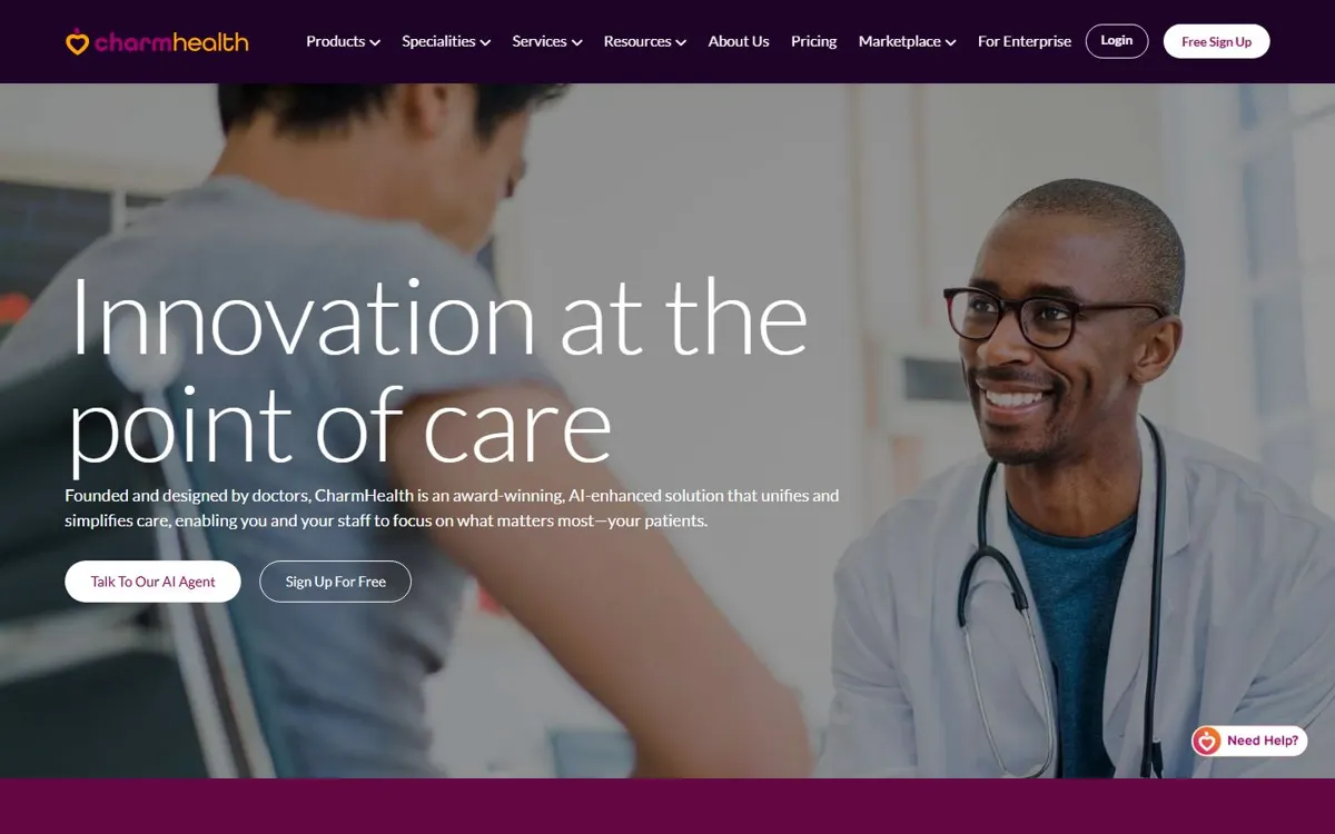 CharmHealth EHR website