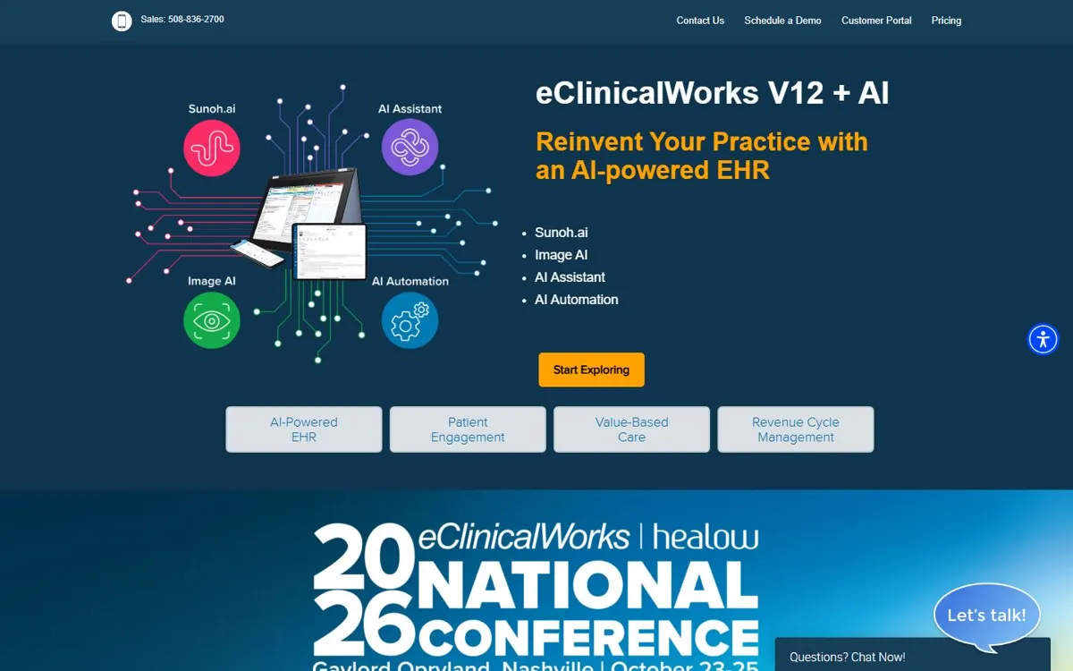 eClinicalWorks website