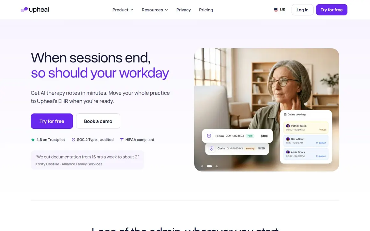 Upheal website